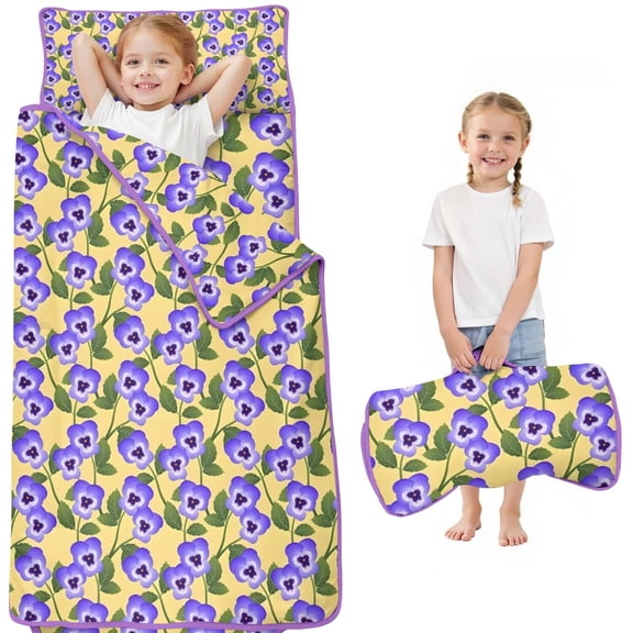 Pioneer Flower Floral Print Pattern Toddler Nap Mats for Kids Preschool,Sleeping Mat Bag or Kids,Toddler Sleeping Bag,Toddler Nap Mat or Daycare