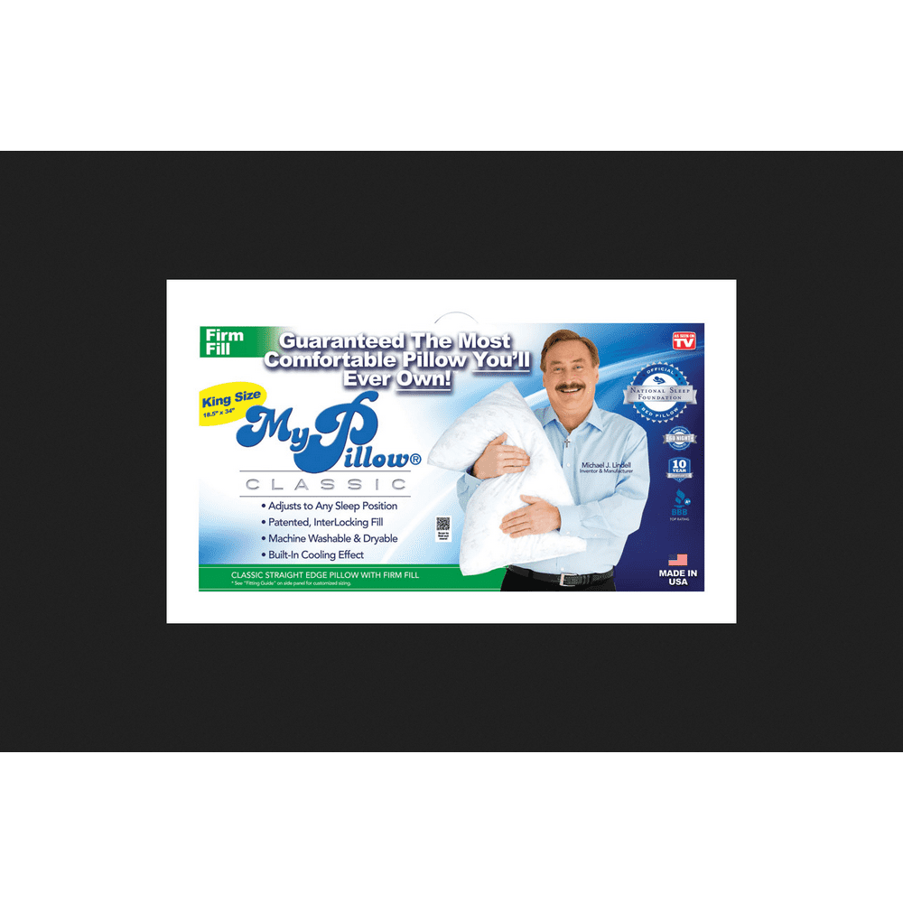 My Pillow As Seen On TV King Size Firm Fill Pillow Foam/Gel Walmart
