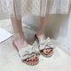 thumbnail image 5 of Sandalias de verano para mujer, sandalias planas con nudo de lazo, zapatos romanos, sandalias informales con punta abierta Wmkox8yii  ytu8546, 5 of 9