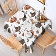 thumbnail image 2 of Halloween Ghosts Pumpkins and Witch Hats Square Tablecloth,Waterproof Square Table Cover,Wipeable Spillproof Washable Table Cover for Home Kitchen Party Decor 52"x52"(132x132cm), 2 of 6