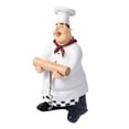thumbnail image 6 of Paullice Chef Statue Ornament Cute Chef Statue Figurine Ornaments Vintage Home Decor Kitchen Restaurant Resin Crafts for Home Kitchen Bistro Restaurant(#E), 6 of 8