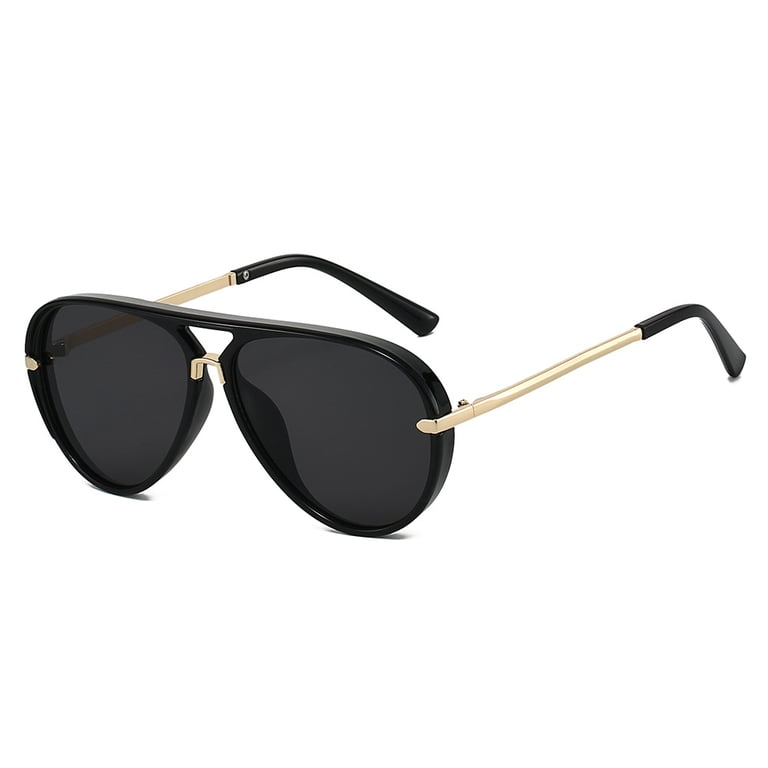 Retro Aviator Sunglasses, UV400 Protection, Unisex PC Frame  display picture 2
