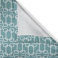 thumbnail image 4 of Ambesonne Turquoise Window Valance, Retro Squared Rounds, 54" X 18", Petrol Blue and White, 4 of 5