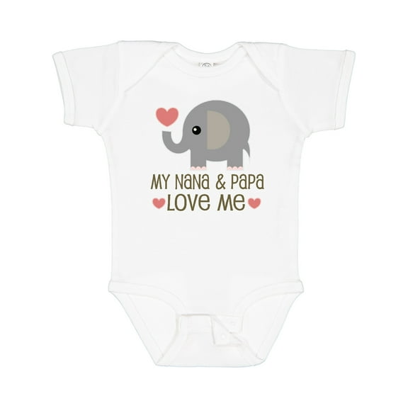 Inktastic My Nana and Papa Love Me Boys or Girls Baby Bodysuit