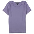 thumbnail image 1 of Karen Scott Womens Solid Basic T-Shirt, Purple, Plus Size, 3X, 1 of 3