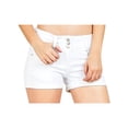 thumbnail image 1 of SAYOO Pantalones cortos de mezclilla de verano para mujer, pantalones cortos de mezclilla enrollables de cintura media de color sólido con bolsillos para niñas, S / M / L / XL / XXL / XXXL SAYOO  Moda, 1 of 4