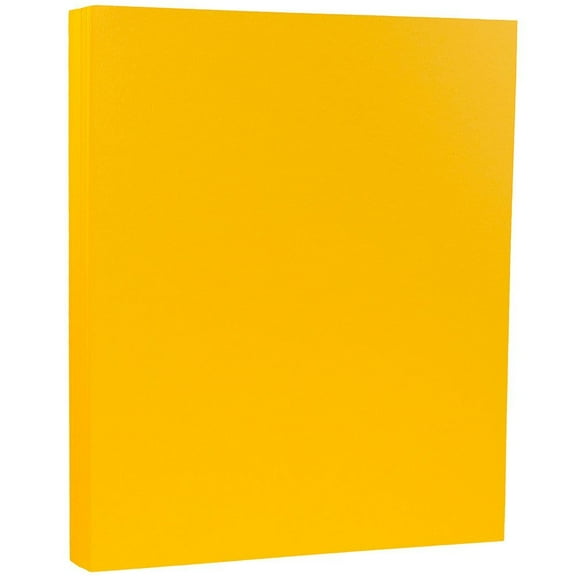 JAM Paper Matte Paper, 8.5 x 11, 32lb, Sun Yellow, 50/Pack
