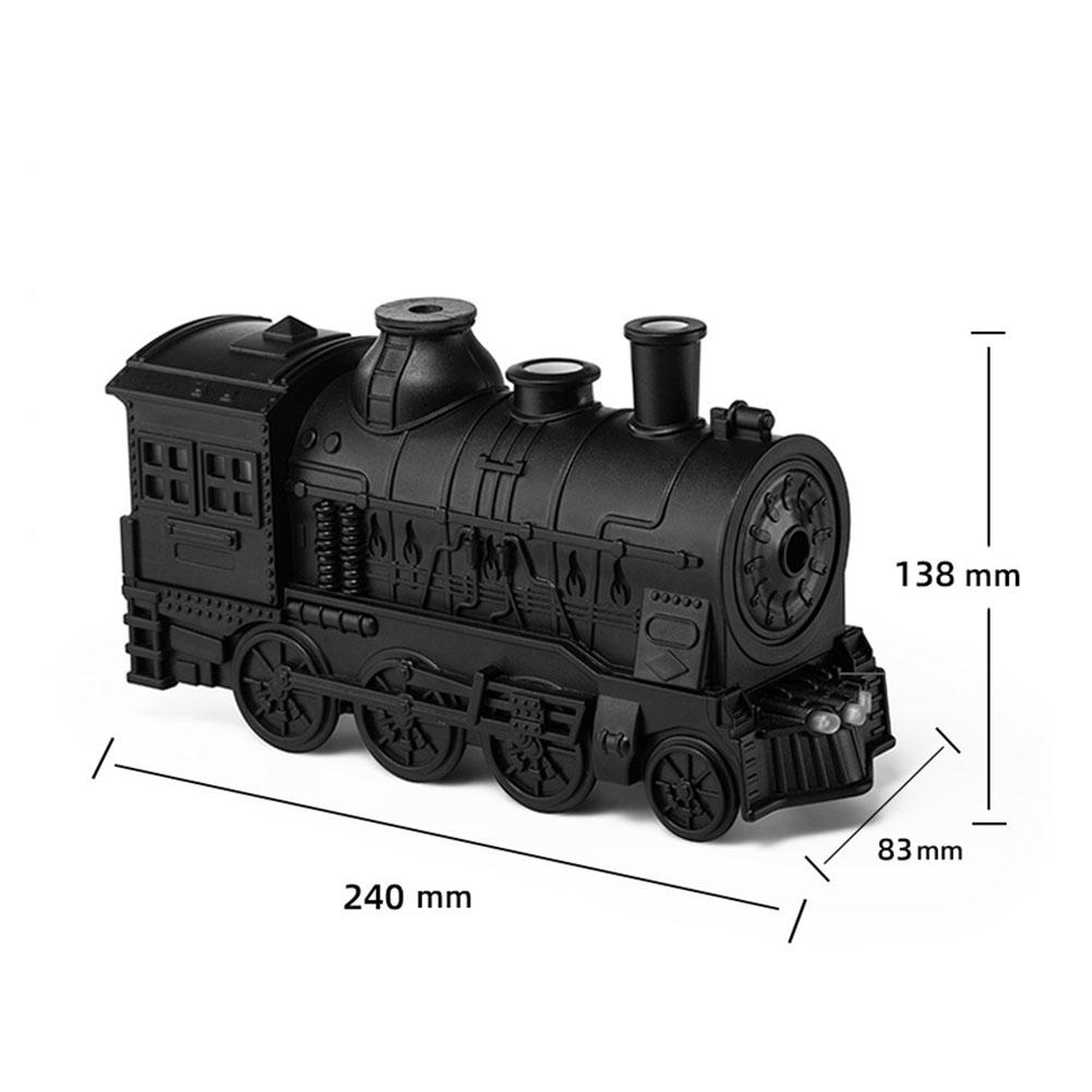 Retro Train Humidifier – Cute Train-Shaped Ultrasonic Aroma Diffuser with LED Lights, Remote & Quiet 300ml(copper)