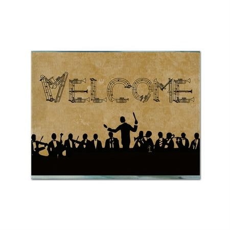 

Caroline s Treasures SB3071PLMT Welcome Symphony Fabric Placemat Multicolor