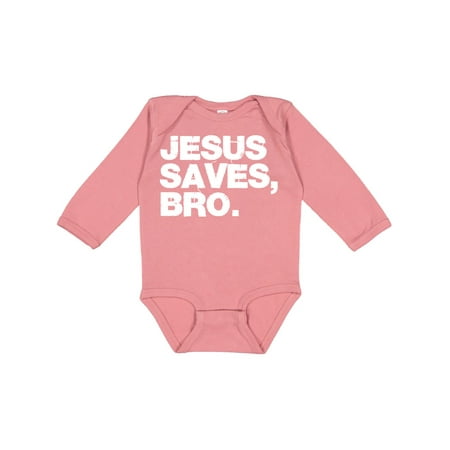 

Inktastic Jesus Saves Bro Christian Gift Baby Boy or Baby Girl Long Sleeve Bodysuit