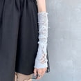 thumbnail image 4 of Guantes de encaje blanco con mangas largas para mujer, finos, de estilo ballet, con protección solar para verano, 4 of 5