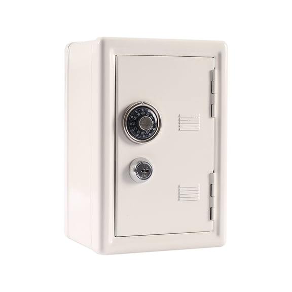 Leodye 1PCS Locker Safe with Key and Digit Lock Mini Password Cash Money Box for Boys and Girls -4.47*3.39*7.1IN