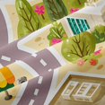 thumbnail image 5 of Manfei City Streets Blackout Curtains Set of 2 (52x84 Each),Cartoon Buildings Curtain,Gray, 5 of 7