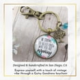 thumbnail image 4 of Inspire Gutsy Goodness Bronze Keychain Be Strong You Never Know Watercolor Pink Floral Meaningful Jewelry, 4 of 8