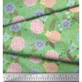 thumbnail image 2 of Soimoi Cotton Duck Fabric Leaves & Floral Artistic Fabric Prints by Yard 42 Inch Wide, 2 of 3
