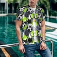 thumbnail image 6 of KLL Football for Men's Baseball Shirts,Short Sleeve Casual Shirts Button Down Shirt for Men Beach Summer Wedding Shirt-3X-Large, 6 of 7