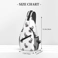 thumbnail image 2 of Sling Bag for Men, Black White Cartoon Cat Bones Fanny Pack Crossbody Bags Shoulder Chest Bag, Small Gym Bag Anti Theft Crossbody Backpack Daypack for Travel Sports Running Hiking, 2 of 7