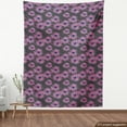 thumbnail image 4 of Floral Fabric by the Yard, Print of Feminine Flower Shapes Nature Elements Summer Season, Decorative Upholstery Fabric for Chairs & Home Accents, Dark Taupe Pink by Ambesonne, 4 of 5