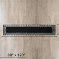 thumbnail image 4 of Washable Skid-Resistant Runner Rug, Trellis Border , Black and Twisted Grey , 30 " x 120", 4 of 9