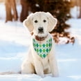 thumbnail image 4 of St. Patrick's Day Dog Bandana Set 1 PCS - Medium Green Irish Pattern Pet Scarf, Tie-On Festive Costume Accessory for Small Medium Cats & Dogs, 4 of 5
