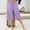 Purple, variant on Juslio Shorts for Women Drawstring Pockets Loose Comfy Cotton Linen Solid Casual Womans Shorts