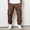 Brown, variant on Dwelliawo Fleece Cargo Sweatpants for Men Open Bottom Cotton Joggers Casual Drawstring Loose Fit Heavyweight Pants with Pockets Army Green L