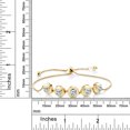 thumbnail image 2 of Gem Stone King 18K Yellow Gold Plated Silver White Topaz Tennis Bracelet for Women (4.50 Cttw, Round 6MM, Gemstone November Birthstone, Fully Adjustable up to 9 inch), 2 of 2