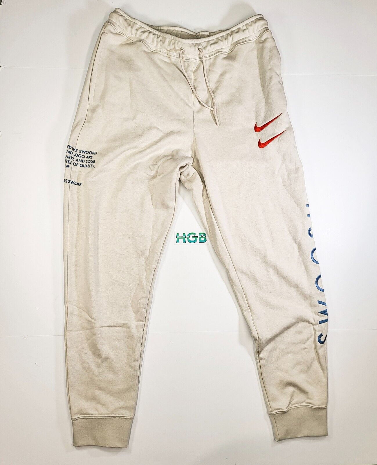 cowboy Eigenlijk Samengroeiing Nike Sportswear Double Swoosh Fleece Jogger Men's Sweatpant Pant DJ0467-104  - Walmart.com
