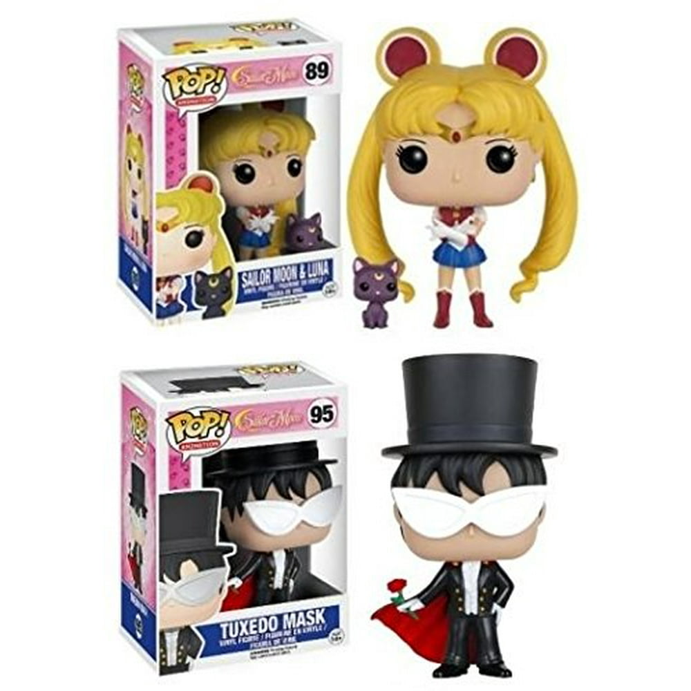 POP! Sailor Moon w/ Luna & Tuxedo Mask - Anime Manga Vinyl Figure Set NEW, From Sailor Moon, it