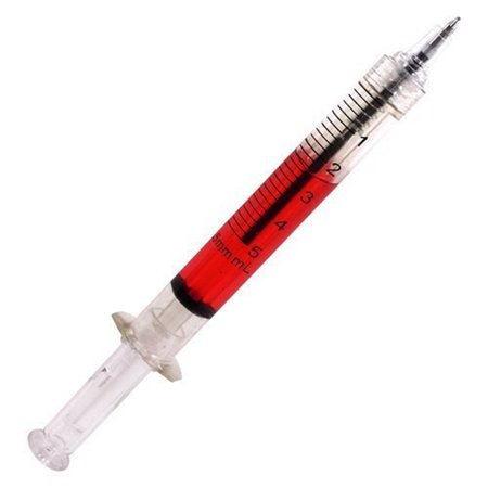 4Pcs/Pack Creative Syringe Pen, Liquid Filled Ballpoint Pens for Student