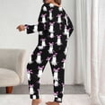thumbnail image 6 of Enjoytime Women's Pajama Sets Halloween Ghost Print Crew Neck Long Sleeve Tops with Pants 2 Piece Sleepwear Comfy Casual Plus Size Lounge Set, 6 of 6