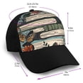 thumbnail image 2 of Yiaed Vintage Art Butterfly Flower Print Baseball Cap Dad Hat Polo Style Plain Blank Adjustable Size, 2 of 5