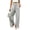 Gray, variant on Women's Wide Leg Split Pants Smocked High Waist Pleated Pocket Loose Fit Beach Vacation Daily Trousers