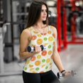 thumbnail image 6 of Zufioo Colorful Lemons Print Women's Vest, Sleeveless Quick-drying Sports T-shirt, Suitable for Yoga, Running, Fitness-X-Large, 6 of 7