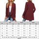 thumbnail image 2 of Cárdigan Ligero Cárdigan ligero para mujer Estilo informal Cárdigan de verano Traje de vacaciones irregular Cgtredaw Vino Tinto Xl para Mujer, 2 of 7