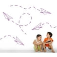 thumbnail image 1 of Flying Paper Airplane Kids Modern Wall Art Decal, 1 of 4