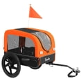 thumbnail image 2 of Remolque para bicicleta para perros Sepnine, 30 kg de capacidad, plegable, naranja, 2 of 6