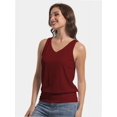 thumbnail image 5 of Women's Summer V Neck Tank Top Basic Sleeveless Casual Fit Shirts, 5 of 6