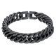 thumbnail image 1 of PROSTEEL Pulseras de cadenas cubanas de 12 mm para hombre, pulsera negra gruesa de acero inoxidable Franco Link para niños, genial pulsera Hip-Pop, regalo de cumpleaños, 23 cm/9", 1 of 7