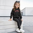 thumbnail image 5 of DHFJKG 2 Piece Suit Girl's City Letter Printed Crew Neck Long Sleeve Top And Leggings For Autumn And Winter Cute Outfit, 5 of 6