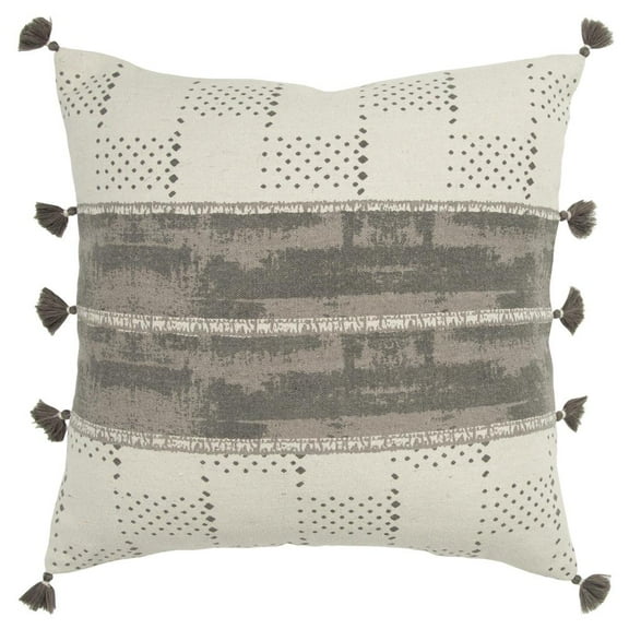 Donny Osmond 20" x 20" Poly Filled Pillow with Cotton Canvas Cover-Charcoal