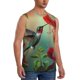 thumbnail image 2 of Fotbe Hummingbird Floral Paradise Men's Camiseta sin Mangas Estampada para Hombres, Playera Casual para Gimnasio, Entrenamiento, Playa-Medium, 2 of 7