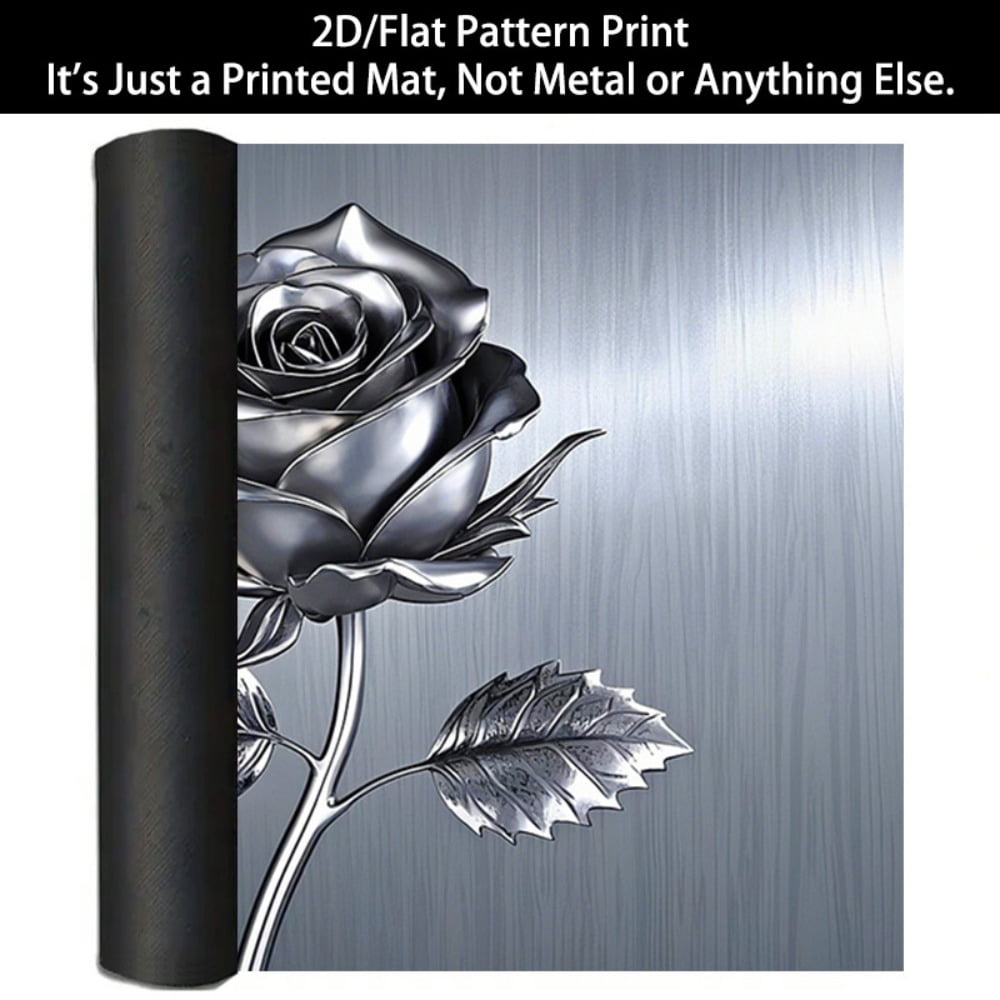 1 2D/flat stove cover protection pad, embossed rose pattern design, 28.3x20.5 inches (72×52cm), easy to clean, perfectly suitable for any kitchen, washing machine, dryer, stove panel protection pad,