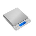 thumbnail image 4 of Injueey 0 .01/0 .1g Básculas digitales LCD de precisión 500g/1/2kg Báscula de equilibrio de peso de gramos electrónicos para báscula de Cocina y Comedor plata 500g, 4 of 6
