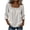 White, variant on Womens Tops,Square Neck Lace Trim Three Quarter Sleeve Pleated Front Casual Blouse White L