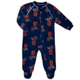 thumbnail image 1 of Newborn Detroit Tigers Logo Print Raglan Romper - Size 3-6 Months, 1 of 2