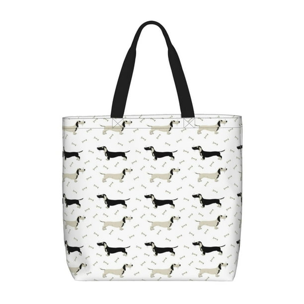 Easygdp Dachshund Dog Bolsa Tote para Mujer, Bolso de Hombro para Trabajo, Playa, Viajes, Compras y Supermercado