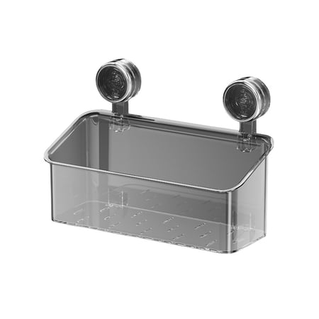 Drainless Suction Cup Bathroom Organizer No Drill Storage Solution for Counter and Shower Rail Keeping Clutter Free and
