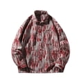 thumbnail image 2 of Blusa y camisa de manga larga con cuello vuelto para hombre, estilo informal, a cuadros, con bolsillos y botones, de licra, 2 of 9