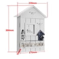 thumbnail image 3 of EeaseCA Mediterranean House Key Storage Holder Case Wall Mounted Wooden Storage Box (Lighthouse), 3 of 8